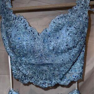 Blue two-piece Sherri Hill dress, size 2